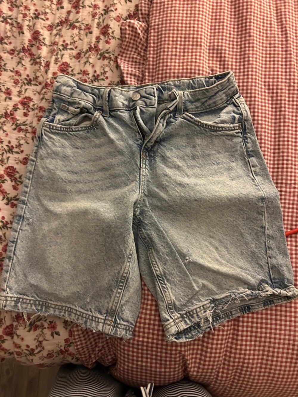 Light Wash Denim Cutoff Shorts